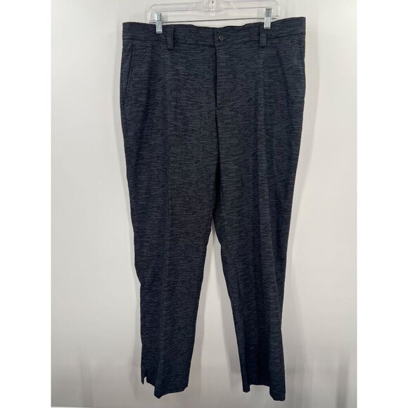 Slazenger Men Size 38 Black Gray Print Modern Fit Golf Pants - Picture 1 of 13
